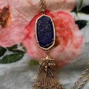 Rayne Necklace In Raw Cut Lapis